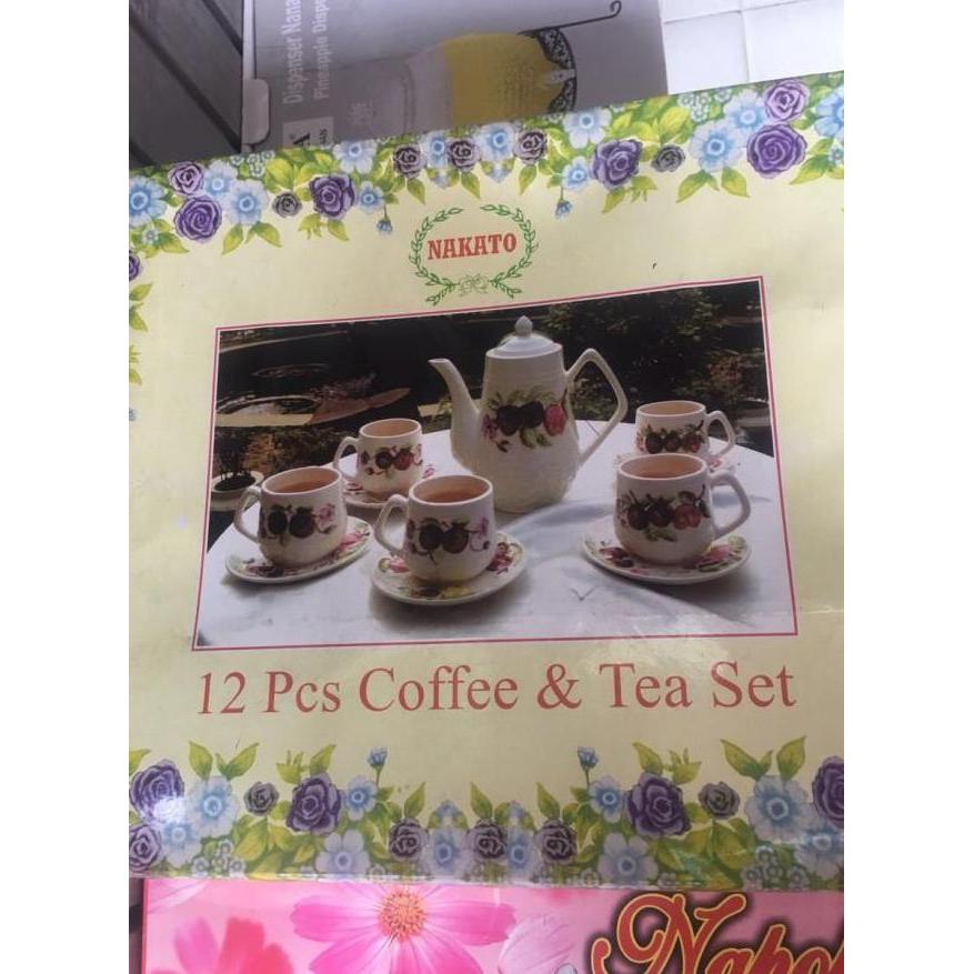12 Pcs Cangkir Keramik Set Coffee Set Tea Set Napoleon Motif