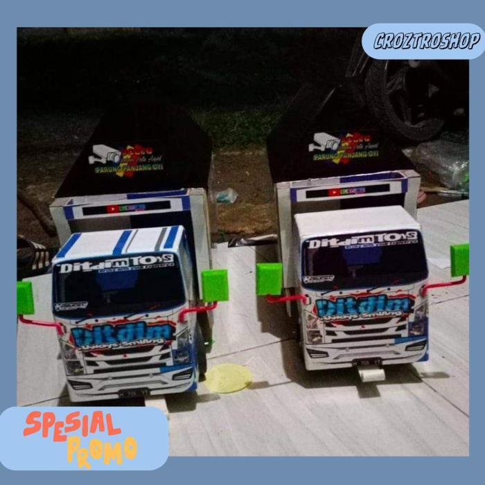 Pola Stiker Miniatur Truk Oleng Ukuran 48Cm