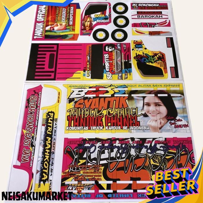 Pola Miniatur Truk Oleng/Sticker Untuk Merakit Truck Oleng