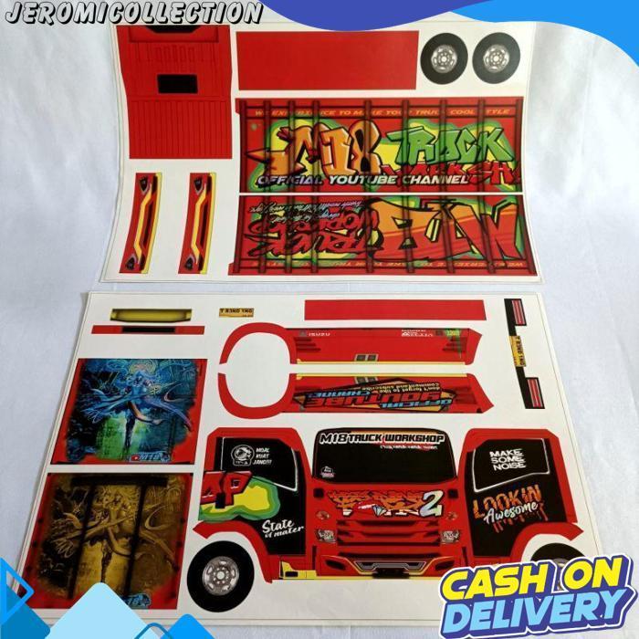 Pola Stiker Miniatur Truk Oleng Isuzu Giga Trending Topic 02 (45 Cm)