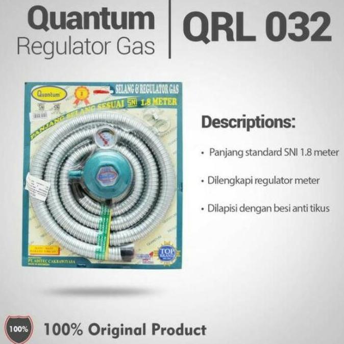 NEW Regulator + Selang Gas LPG 3kg & 12kg QUANTUM QRL-032