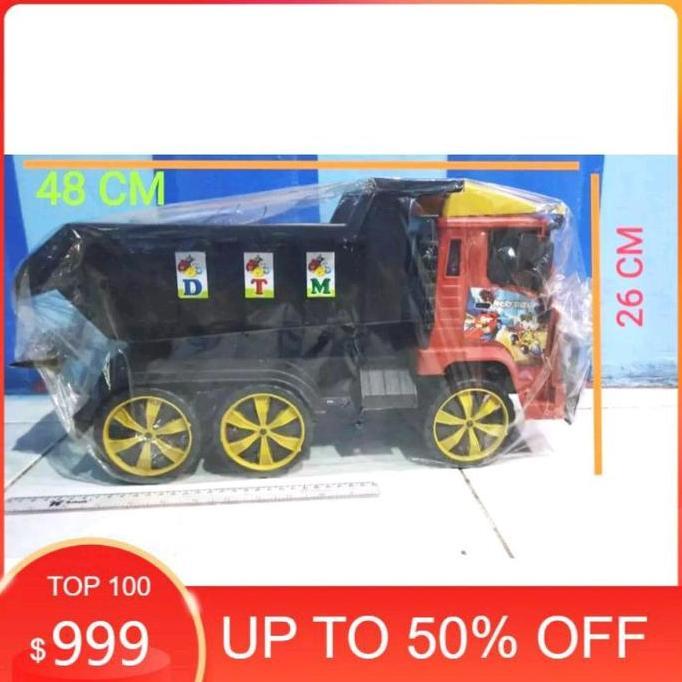 Modello- Mainan Mobil Truk Pasir Jumbo Super Besar Dump Truck Panjang 46Cm Ada Sekop Mobilan