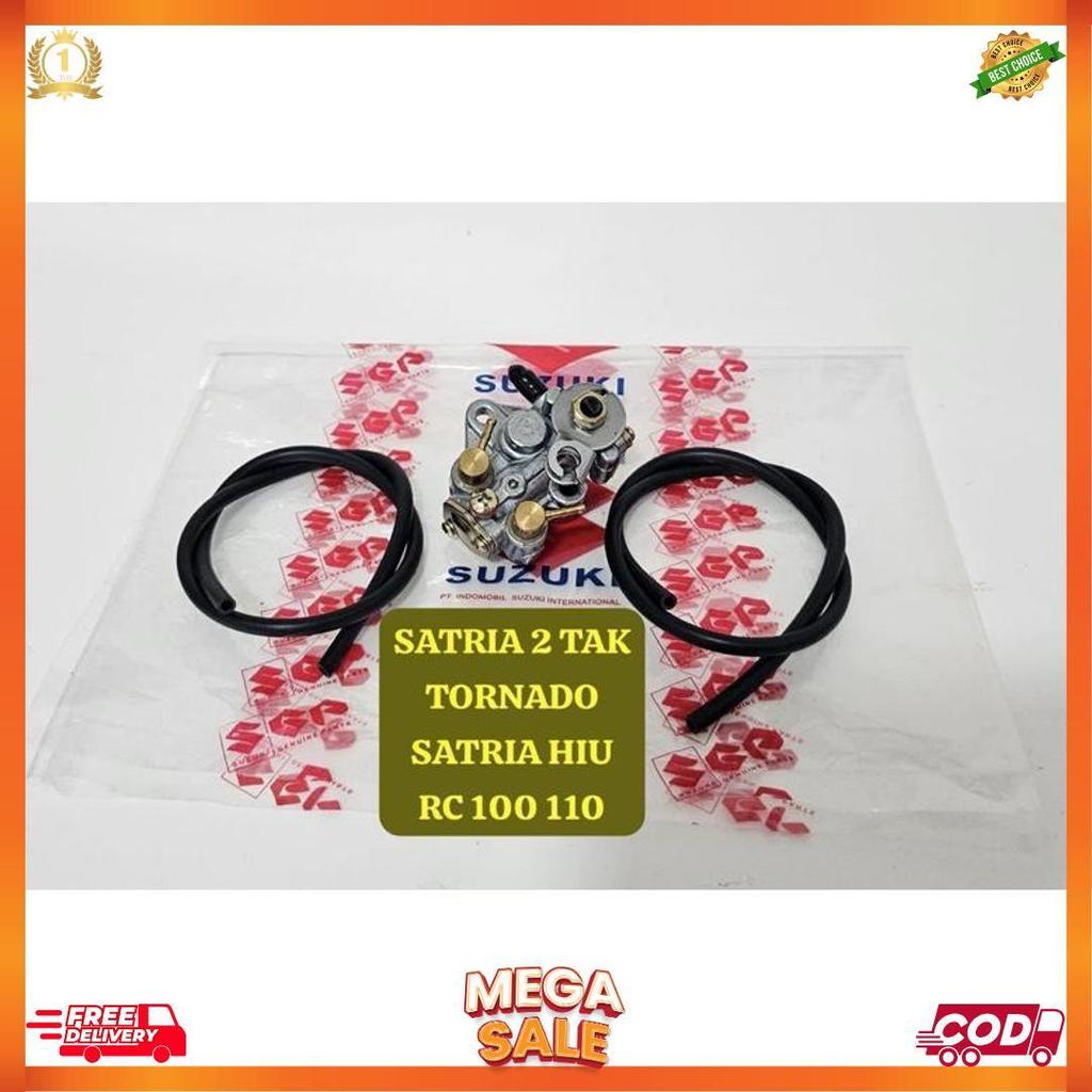 Pompa Oli Samping Satria 2 Tak 2T Tornado Satria Hiu Rc 100 110 Set Selang Oli Suzuki [S1]