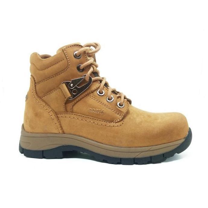 Borsa Sepatu Safety Kulit Asli Pria Ujung Besi Stoutst Camel Boots Karet Shoes