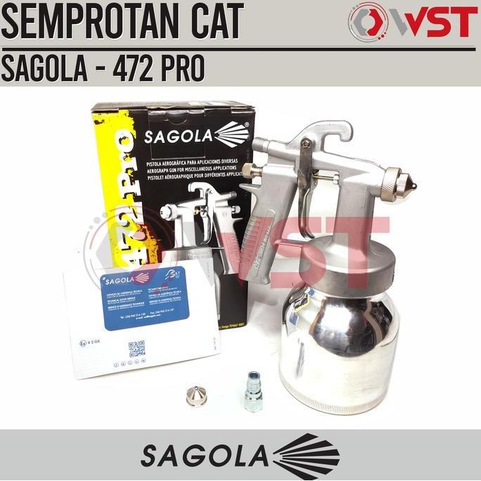 TERBARU - Spray Gun SAGOLA 472 PRO Original 600cc / Spray Gun Tabung Bawah