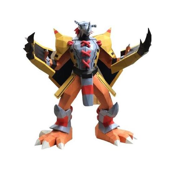 (Mainan Kertas) DIY Papercraft Pola Digimon Wargreymon 40cm Ver2