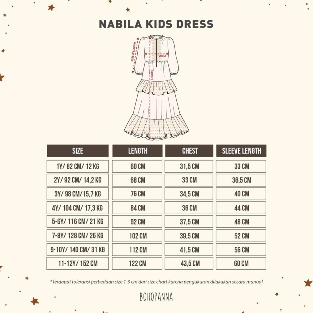 READY STOCK BOHOPANNA - RAYA COLLECTION 2026 NABILA KIDS DRESS GAMIS HIJAB ANAK BOHOPANNA BOHO PANNA