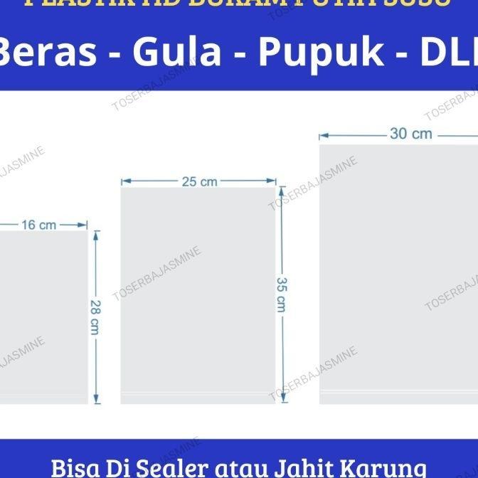 Plastik Polos Hd Ori Kemasan Beras , Gula , Pupuk  Dll 1Kg/2Kg/3Kg/5Kg (Isi 100 Lembar)