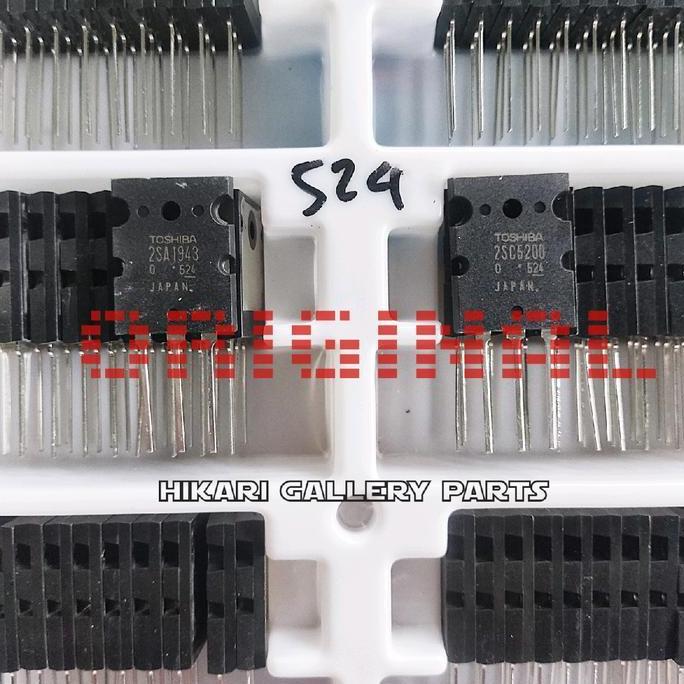 [1 SET] Transistor final 2SA1943 2SC5200 lot 524 / Transistor toshiba A1943 C5200 lot 524 150w high 