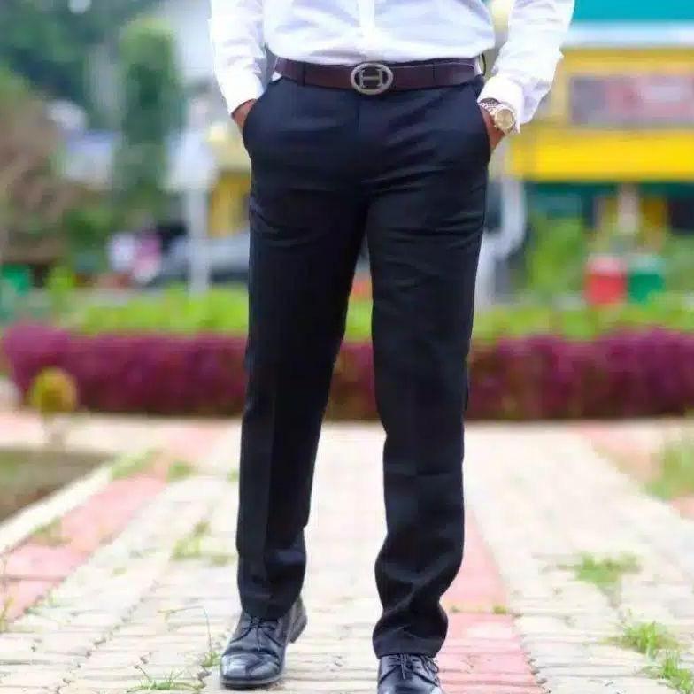 Premium (Premium Eksklusif) Celana Kantor Formal Pria Slimfit Bahan Dasar Kain Woll Kualitas Premium