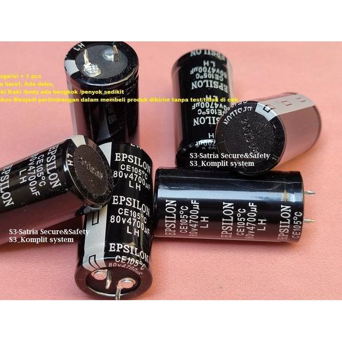 Elko 4700uf 80v EPSILON Elco 80v4700uf LH 105c 4700 uf 80 v 4700uF