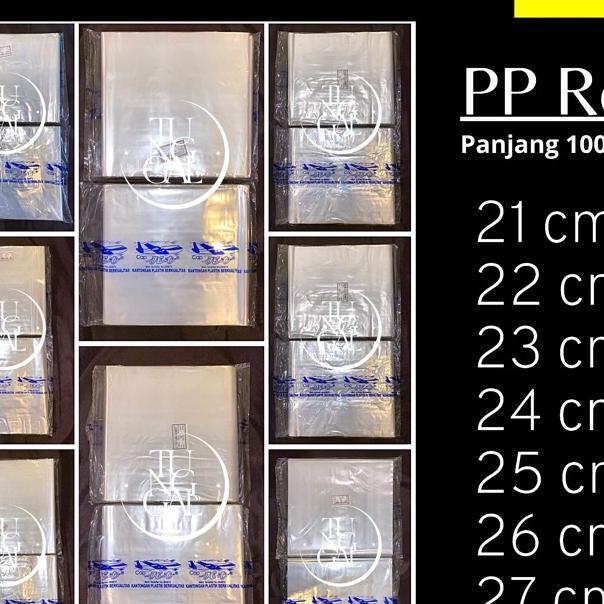 Plastik Pp Roll Cap Jet - Panjang 100 Meter, Tebal 0.02 Mm. Plastik Transparan Bening; Plastik Roll 