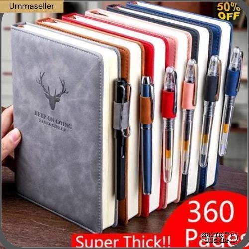 A5 Notebook Kawaii 360 Halaman Buku Harian Buku Harian Lilin Kulit Bisnis Sekolah Kuliah Kantor Perl