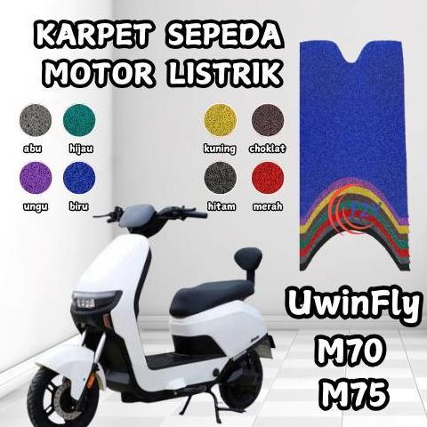 TERLARIS KAET SEPEDA MOTOR LISTRIK UWINFLY M70 M75, ALAS KAKI, PIJAKAN KAKI
