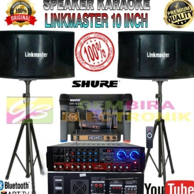 Paket Karaoke Bluetooth Linkmaster Paket Sound System Rumah Mic Shure