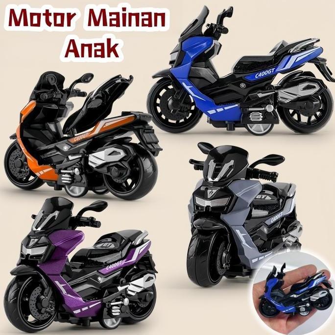 Kiss Angle Diecast Motor Nmax  Alloy Motorcycle Klasik Jadul Unik Motor Mainan Anak