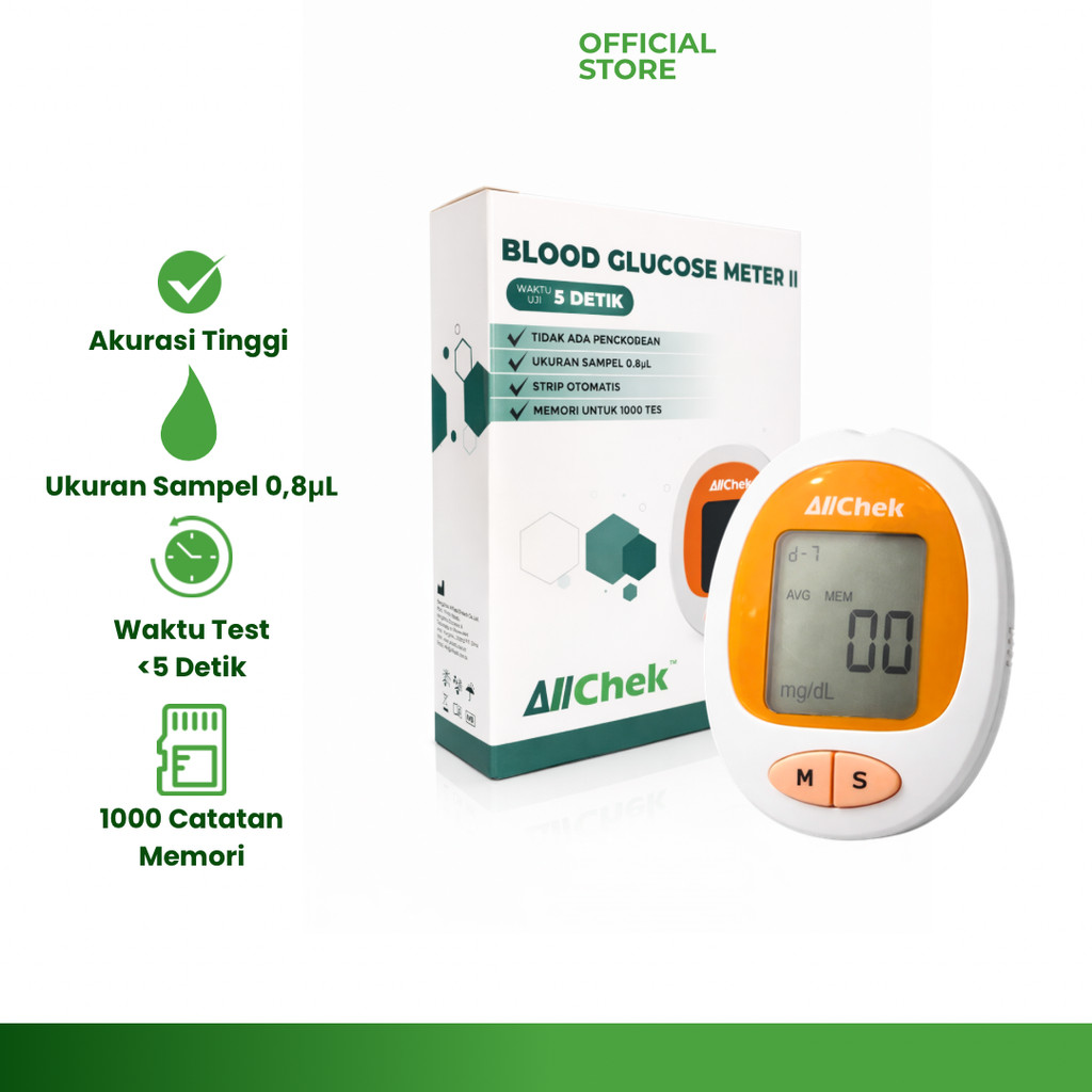 Allchek Glucomater Digital AGL-400 Hanya Alat Tes Gula Darah Hasil Cepat