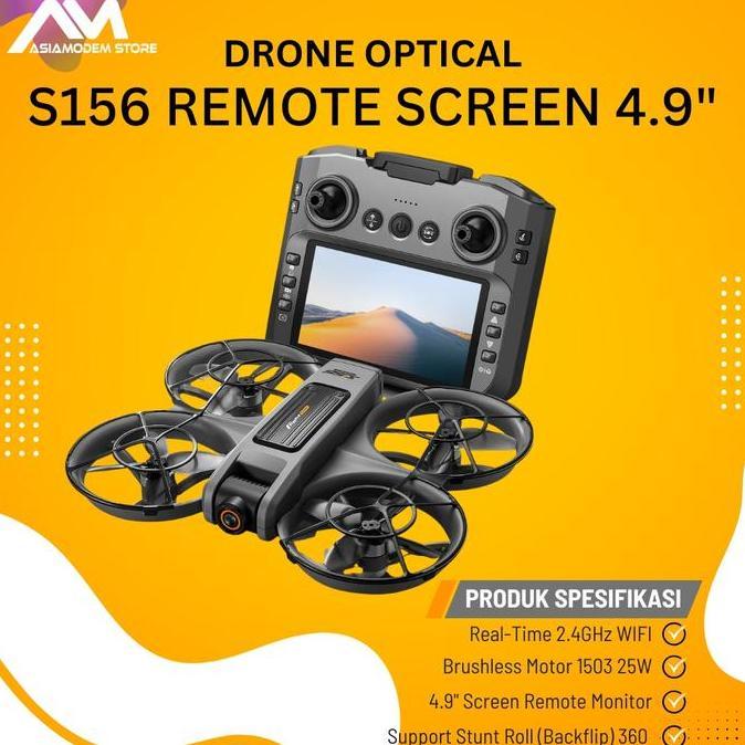 Drone S156 Remote Screen Layar 4.9 inch Wifi HD FPV ESC Kamera Brushless