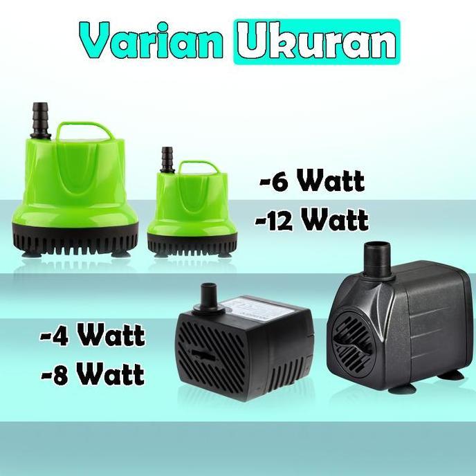 Faminuyi - Pompa Air Celup Mini Aquarium & Kolam Hemat Listrik, Hisap Kuat