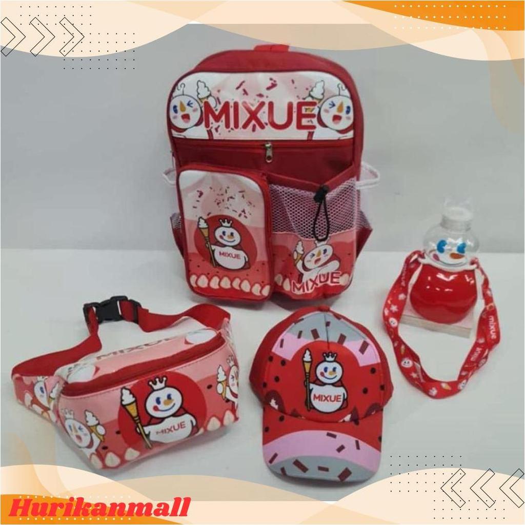 Tas Anak Sekolah Karakter Mixue Ransel Anak Perempuan Terbaru Paketan tas anak free tumbler mixue MA