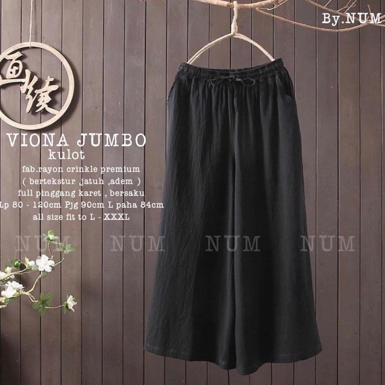 Berkualitas Viona Jumbo Kulot Rayon Crinkle Premium
