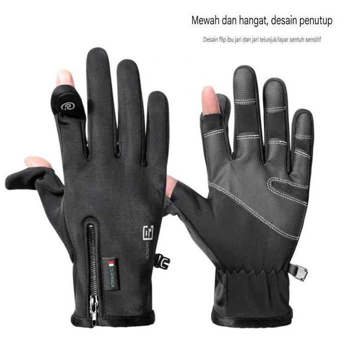 G&G Sarung tangan motoran cowok Touring Pria Anti slip Tahan air touch screen musim dingin Laki Laki
