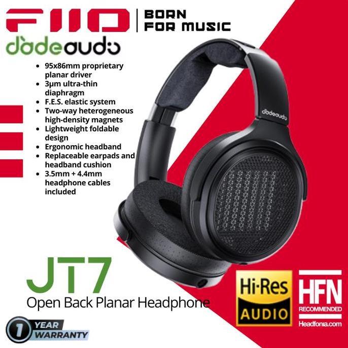TERLARIS FIIO JT7 / JT 7 / JT-7 PLANAR MAGNETIC DRIVER OPEN-BACK HEADPHONE