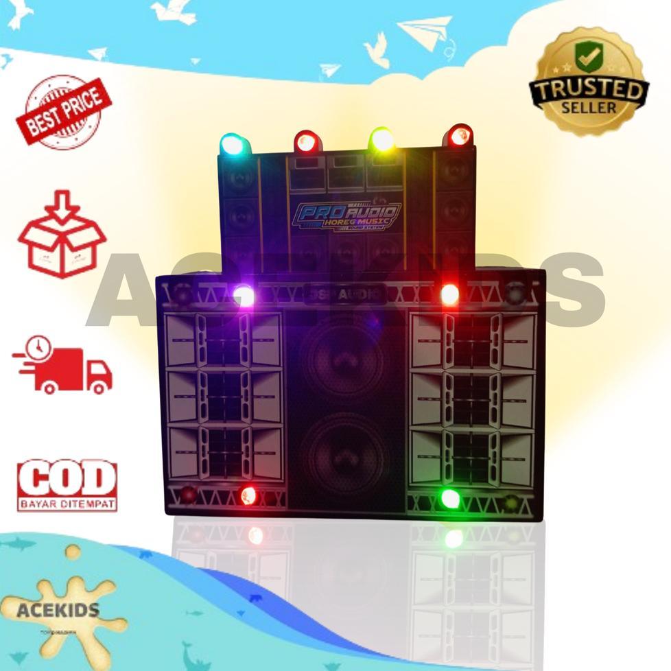 Mainan Anak Sound Horeg Disco Oke Gas Besar dan Mini - Lampu Musik Miniatur Besar Kecil
