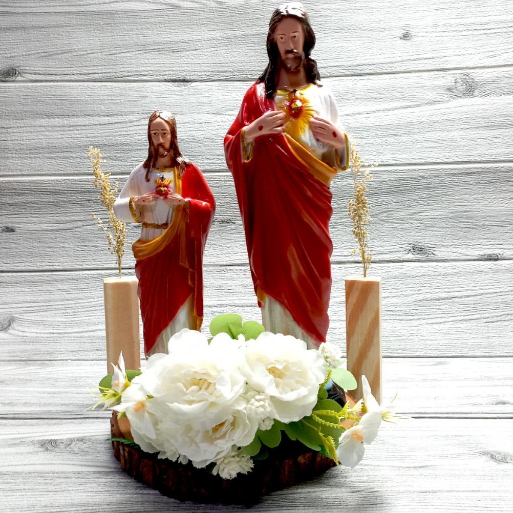Patung Hati Kudus Yesus 25 cm dan 30 cm/Patung Devosi Hati Kudus Yesus/Patung Tuhan Yesus Diskon
