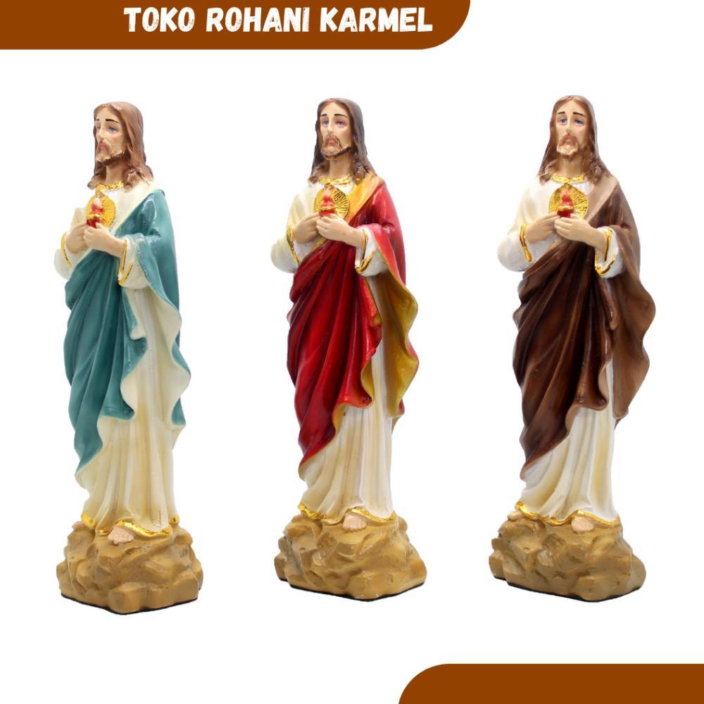 PATUNG YESUS HATI KUDUS 20 CM / PATUNG MARIA DAN YESUS  / PATUNG TUHAN YESUS Diskon