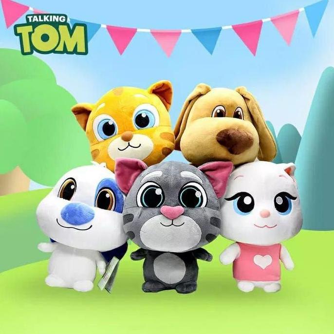 Boneka Talking Tom Cat Kucing Tom Angela Berlabel Sni Dolls Toys Allshop