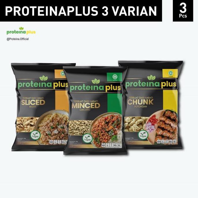 NUIFARM - PAKET 3 VARIAN PROTEINA PLUS  / PROTEIN NABATI / DAGING NABATI