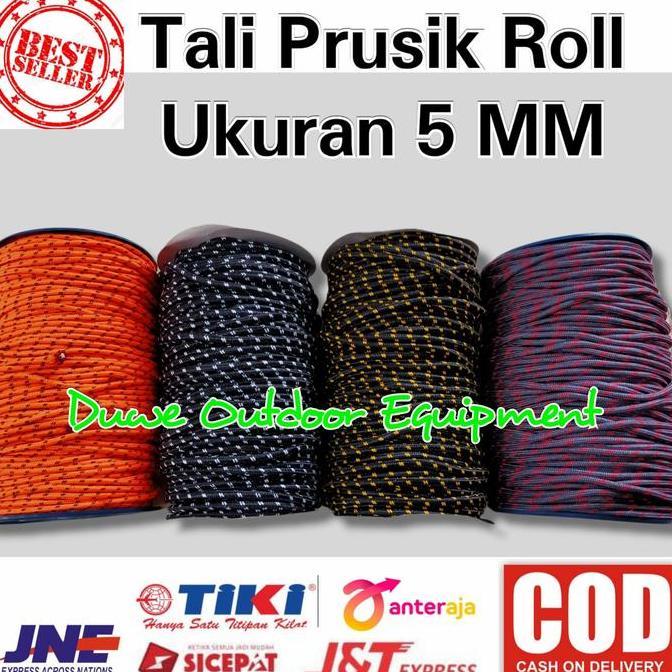 TALI PRUSIK 5MM-TALI FRUSIK 5MM-TALI PERSIK-TALI KUR PARACORD