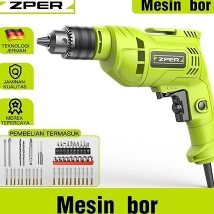 NUIFARM - ZPER MESIN BOR 350W LISTRIK BOLAK BALI HAND ELECTRIC DRILL BERLAKU UNTUK 2-10MM MATA BOR Z