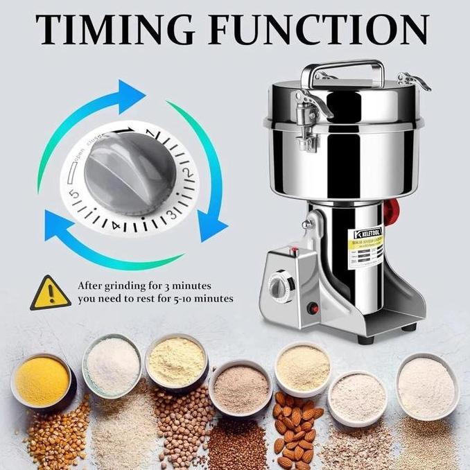 DUDLEY Kering Mesin Giling Bumbu Rempah 1800g Grinder Penggiling Tepung Elektrik Listrik Penggiling 