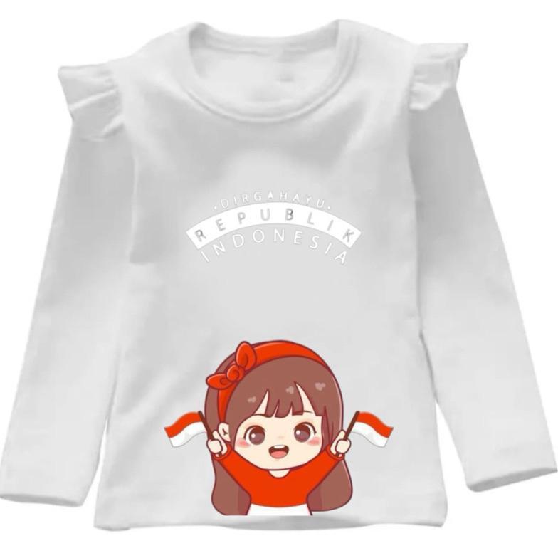 Free Ongkir Kaos Anak 17 Agustus/Kaos Dirgahayu Anak/Baju 17 Agustus Anak/Baju Dirgahaju Anak/Baju A