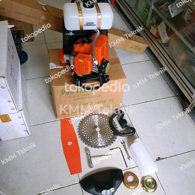 BEBAS ONGKIR - ALAT MESIN BABAT POTONG RUMPUT TANAKA SUM 338 PE III BRUSHCUTTER TNK