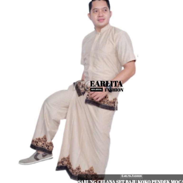 hot baju koko dewasa setelan sarung celana kemeja batik pria koko hitam lengan panjang dan pendek ku