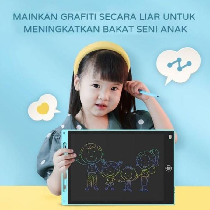 NEW LCD WRITING TABLET 12 INCH / WRITING PAD /DRAWING PAD / PAPAN TULIS 12 INCH MAINAN EDUKASI ANAK 