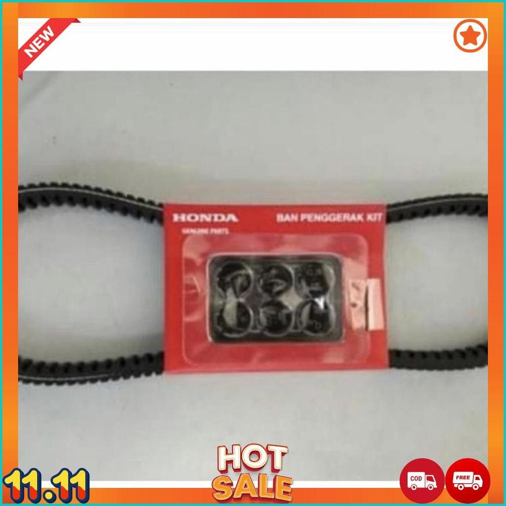 Vanbelt Van Belt V-Belt Kit Set Roller Roler Beat Led Genio K0J K1A Honda Ahm Ori [S1]