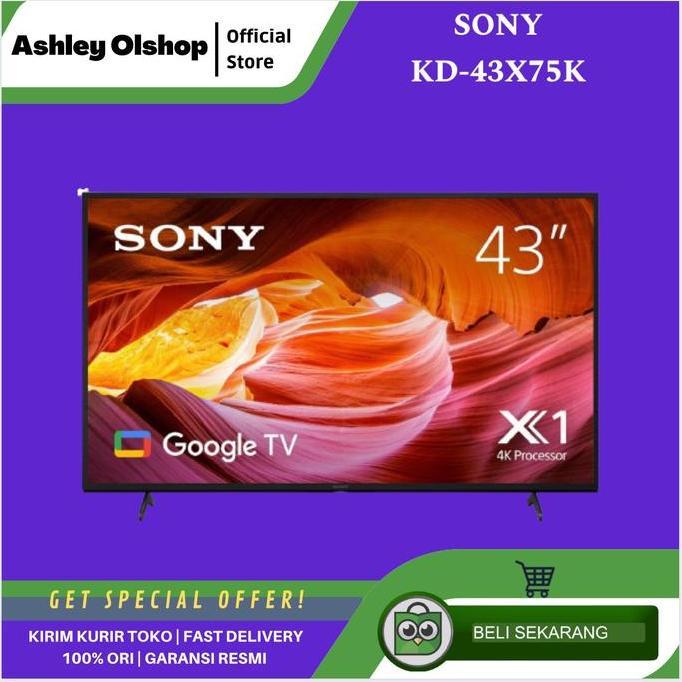 TERLARIS TV SONY 43 INCH X75K 4K ANDROID SONY BRAVIA 43X75K SONY KD-43X75K
