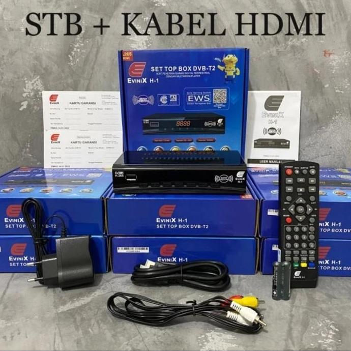 Set Top Box Tv Digital EVINIX H1 - Dvbt2 STB Receiver TV free HDMI