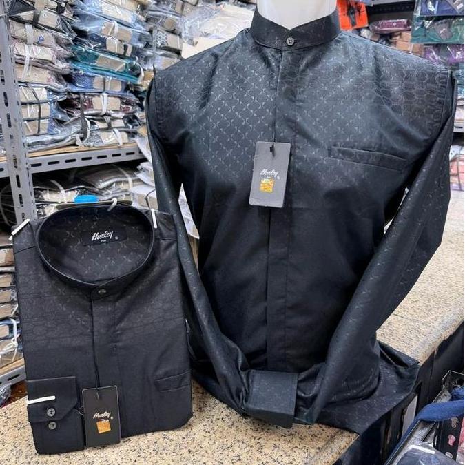 Baju Koko dewasa Harley warna hitam