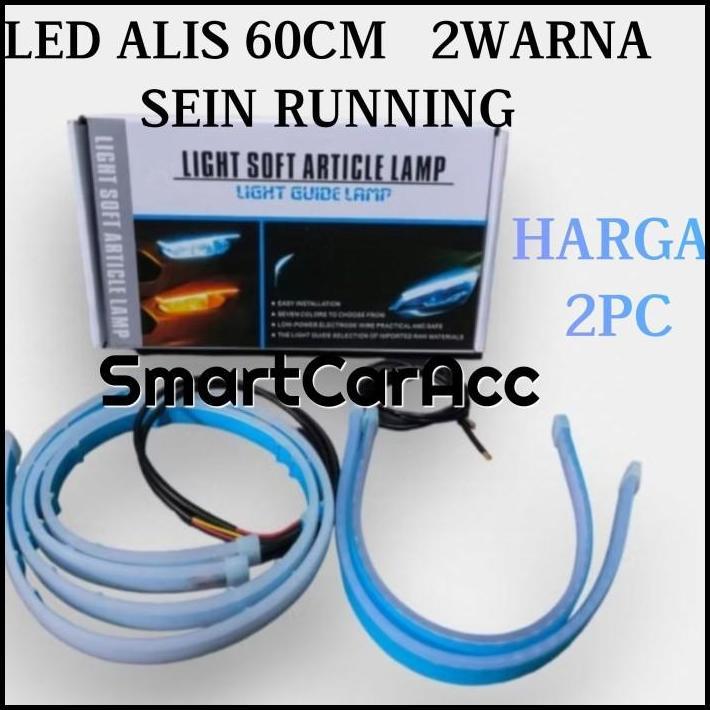 HOT DEAL VARIASI LAMPU LED ALIS RUNNING 2 WARNA 60CM MOTOR MOBIL