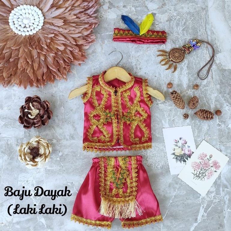 Best Seller Baju Dayak Anak / Baju Adat Dayak Kalimantan/ Kostum Dayak Anak/ Baju Adat Dayak Anak /K