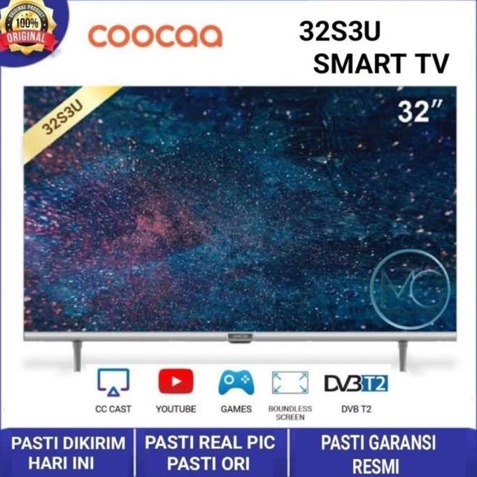 TERLARIS COOCAA LED TV 32 INCH DITAL TV HD PANEL DVB-T/T2 SLIM 32S3U
