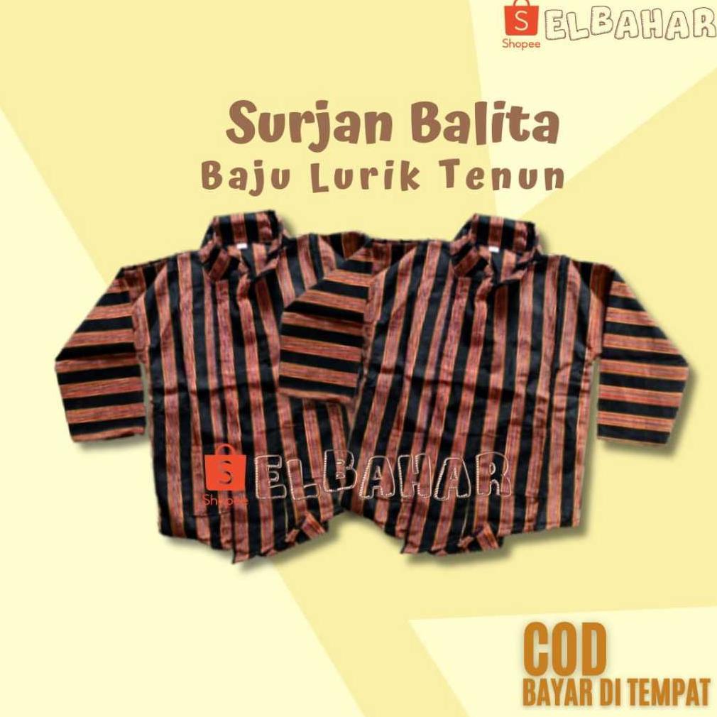Baju Surjan Kutubaru Kebaya Lurik Balita Garis-Garis