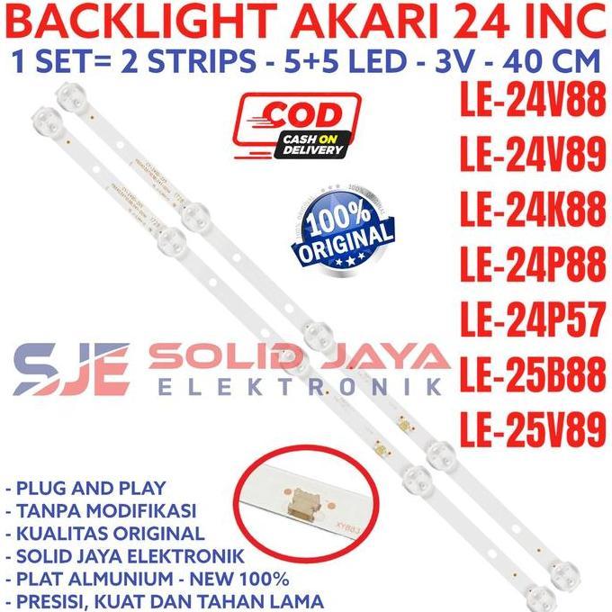 TERLARIS BACKLHT TV LED AKARI 24 INC 25 LE 24V88 24V89 24K88 24P88 24P57 25B88 25V89 LAMPU LED 5K 3V