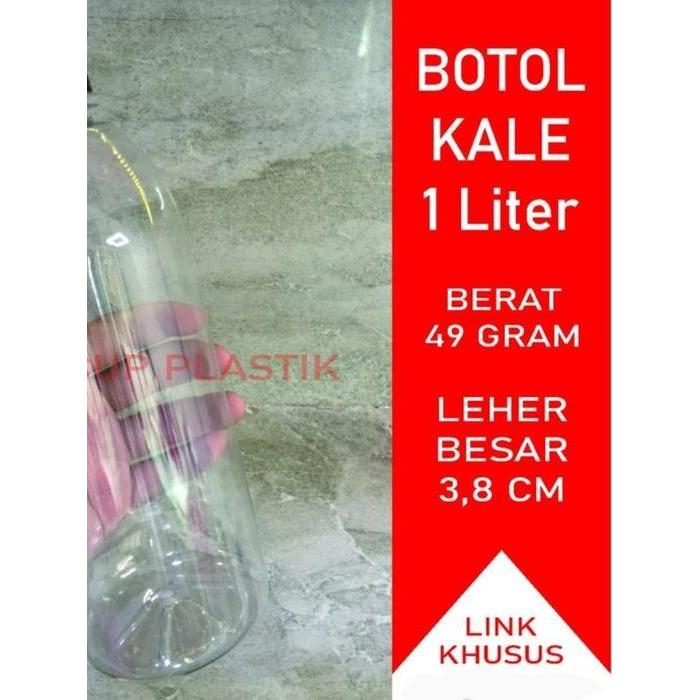 Isi 50 Pcs Botol Kale 1 Liter 1000ml / Botol Plastik 1 Liter / Botol Kopi Susu - Putih, PACKING PLAS