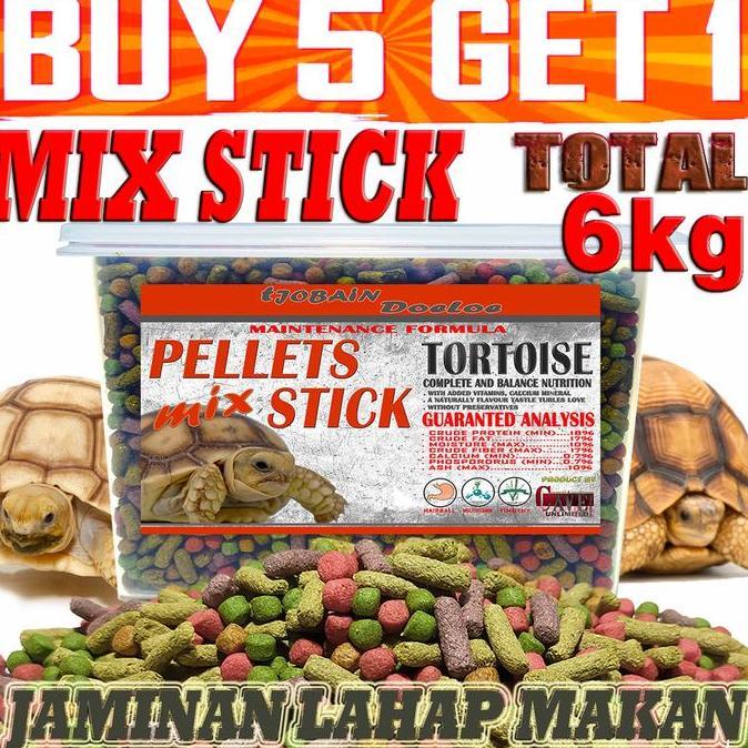 sulcata Makanan sulkata pakan pelet tortoise mix stick kura kura darat leopard pardalis instar aldab